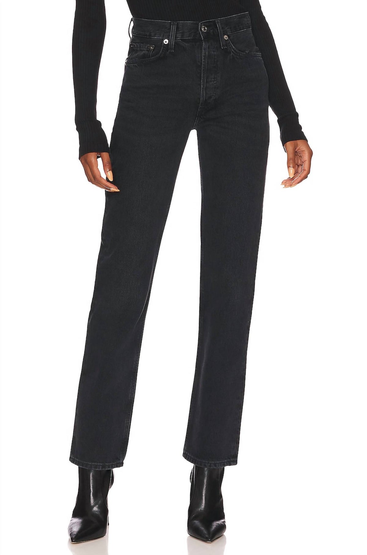 Agolde - Lana Mid Rise Straight Jeans