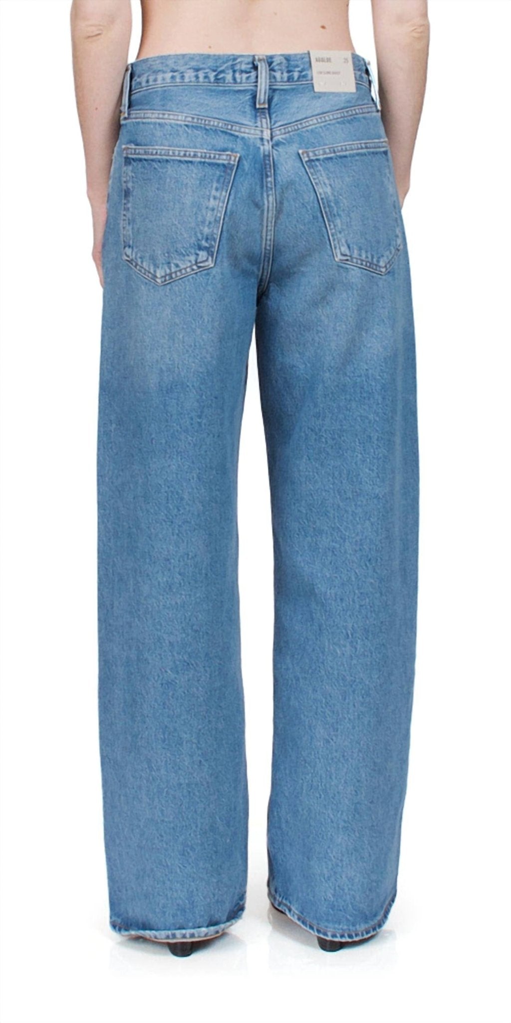 Agolde - Low Slung Baggy Jeans - blue - clothing - cotton