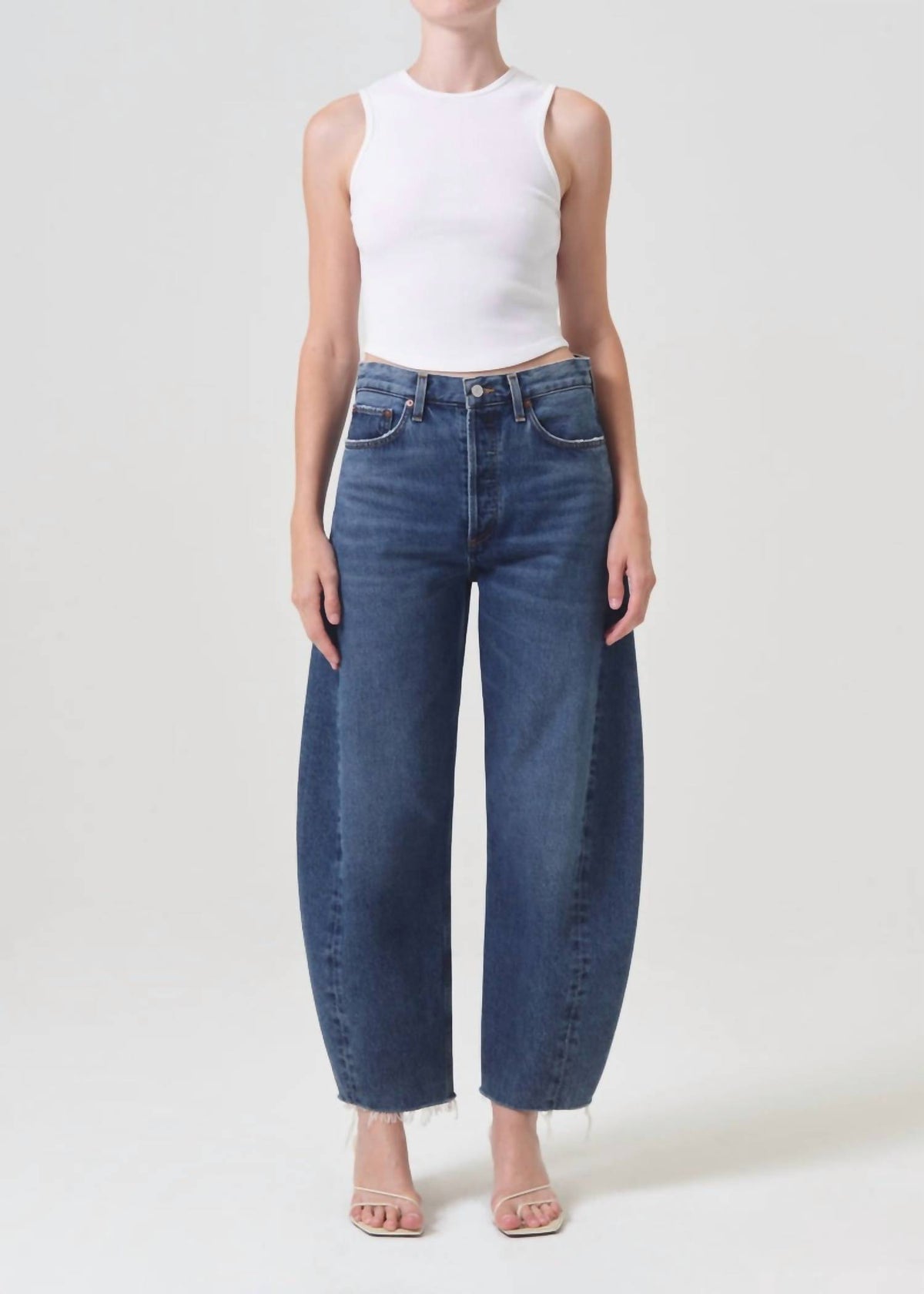 Agolde - Luna High Rise Pieced Taper Jeans