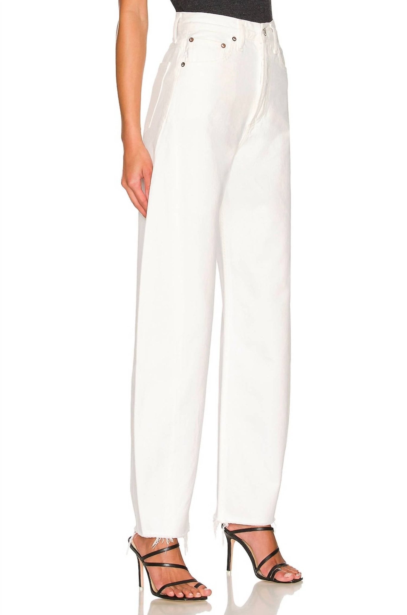 Agolde - Luna High Rise Relaxed Jeans - clothing - cotton - high - rise