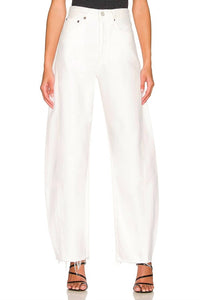 Agolde - Luna High Rise Relaxed Jeans - clothing - cotton - high - rise