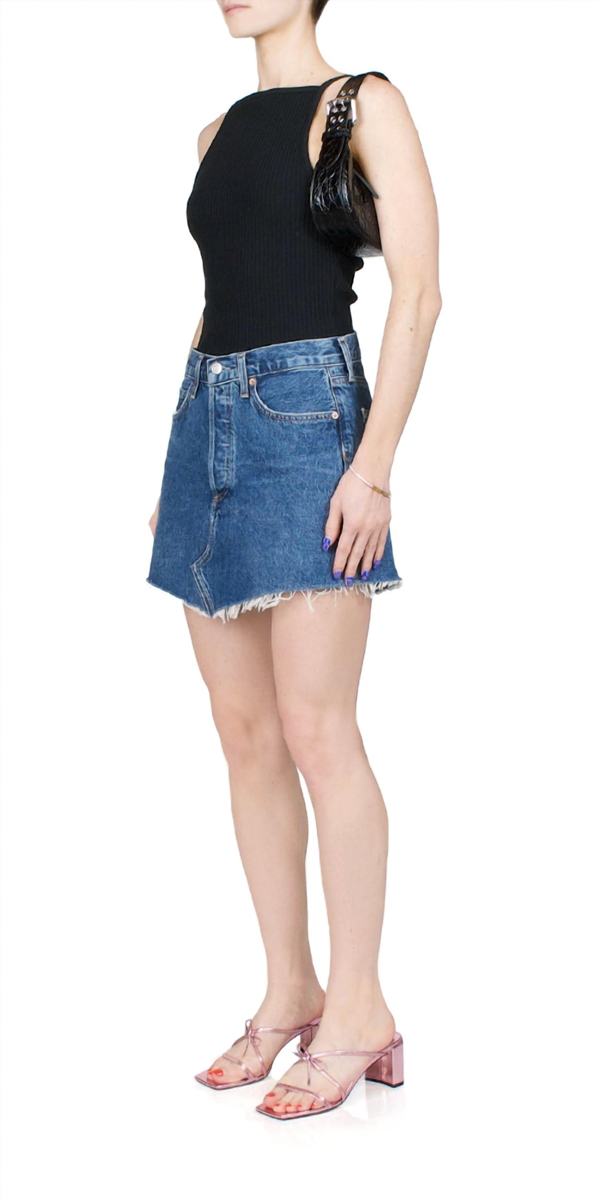 Agolde - Parker Angled Hem Skirt