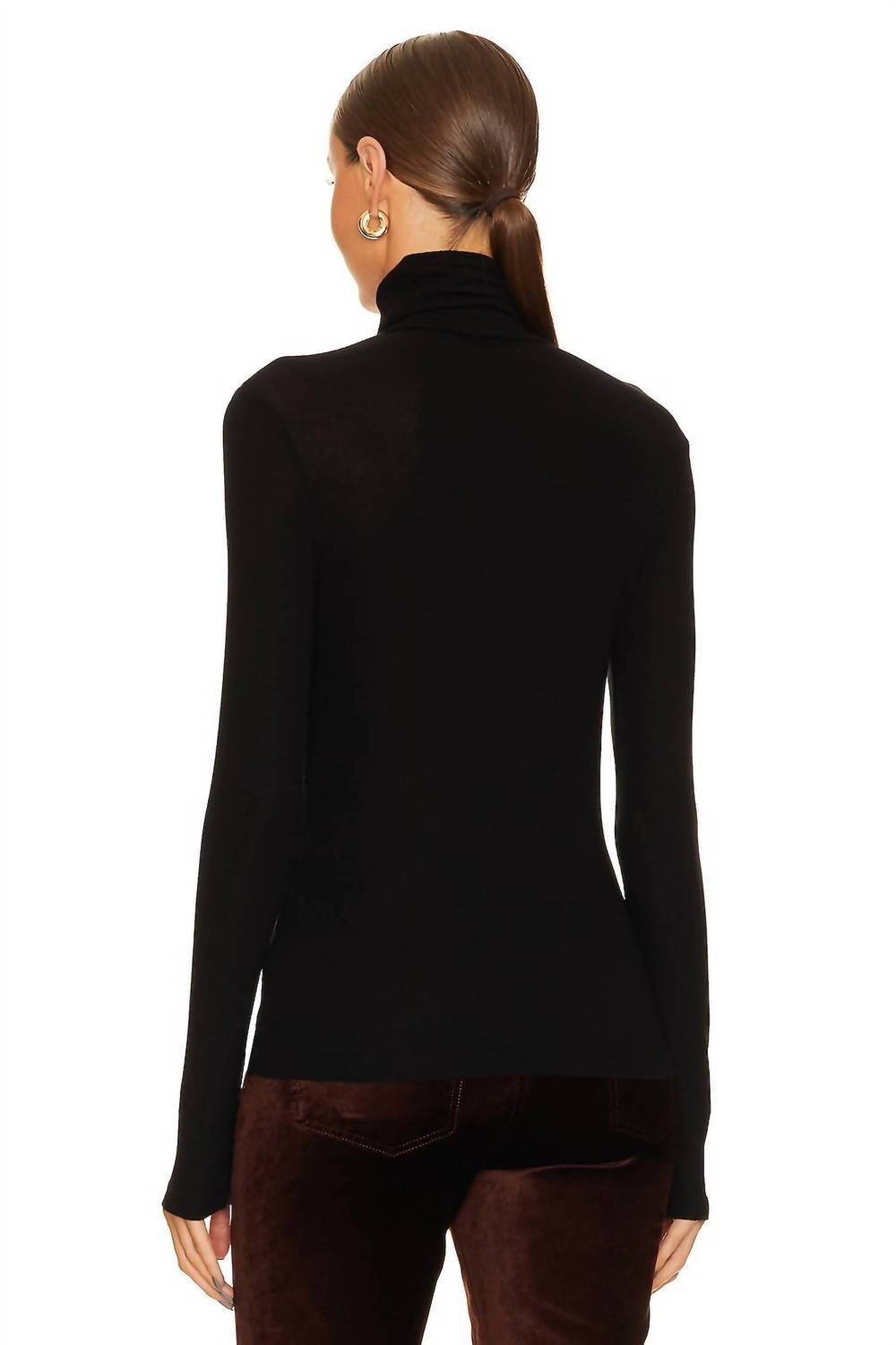 Agolde - Pascale Turtleneck Top - black - clothing - cowl
