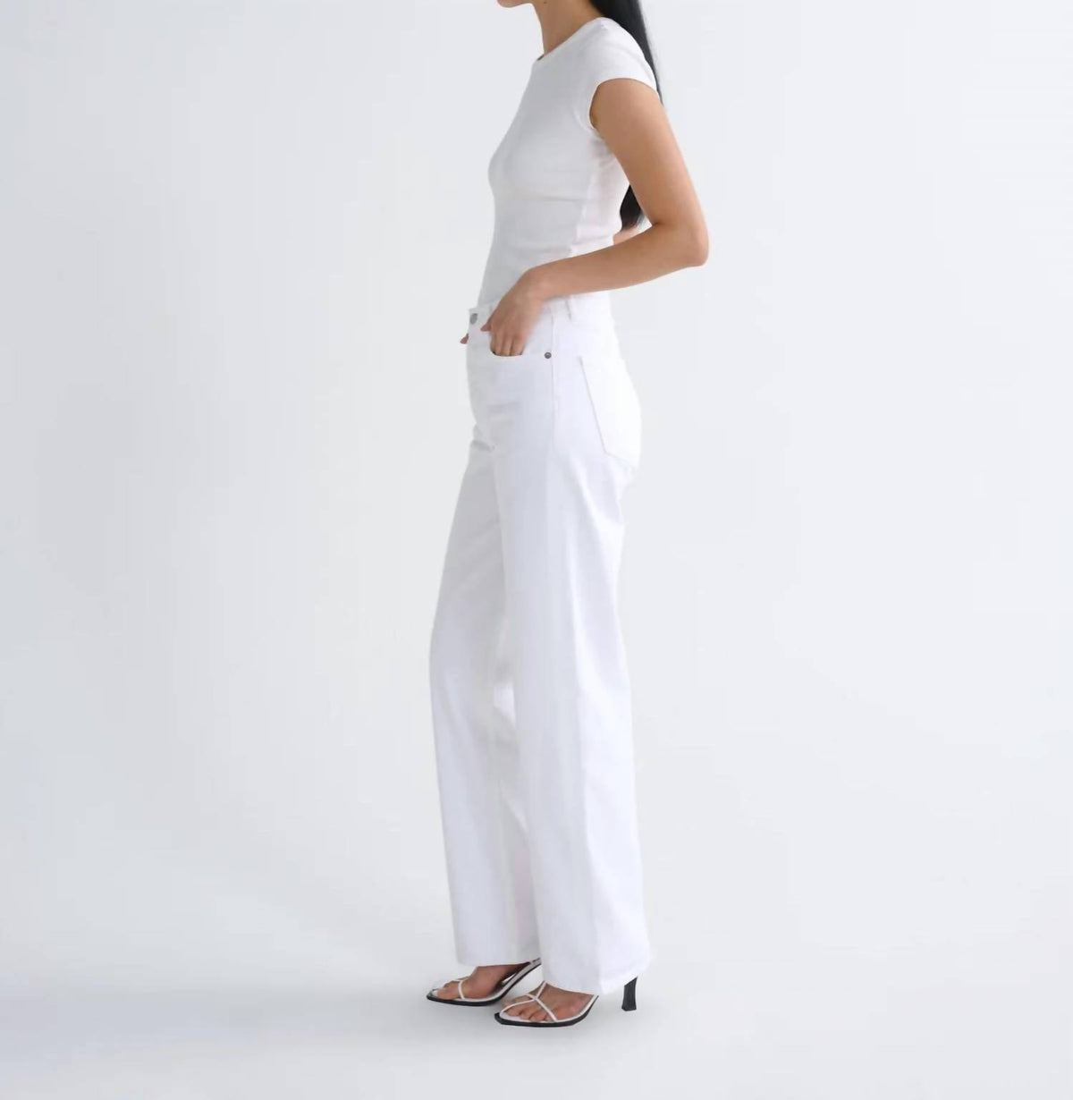 Agolde - Ren 32" High Rise Wide Leg Jeans