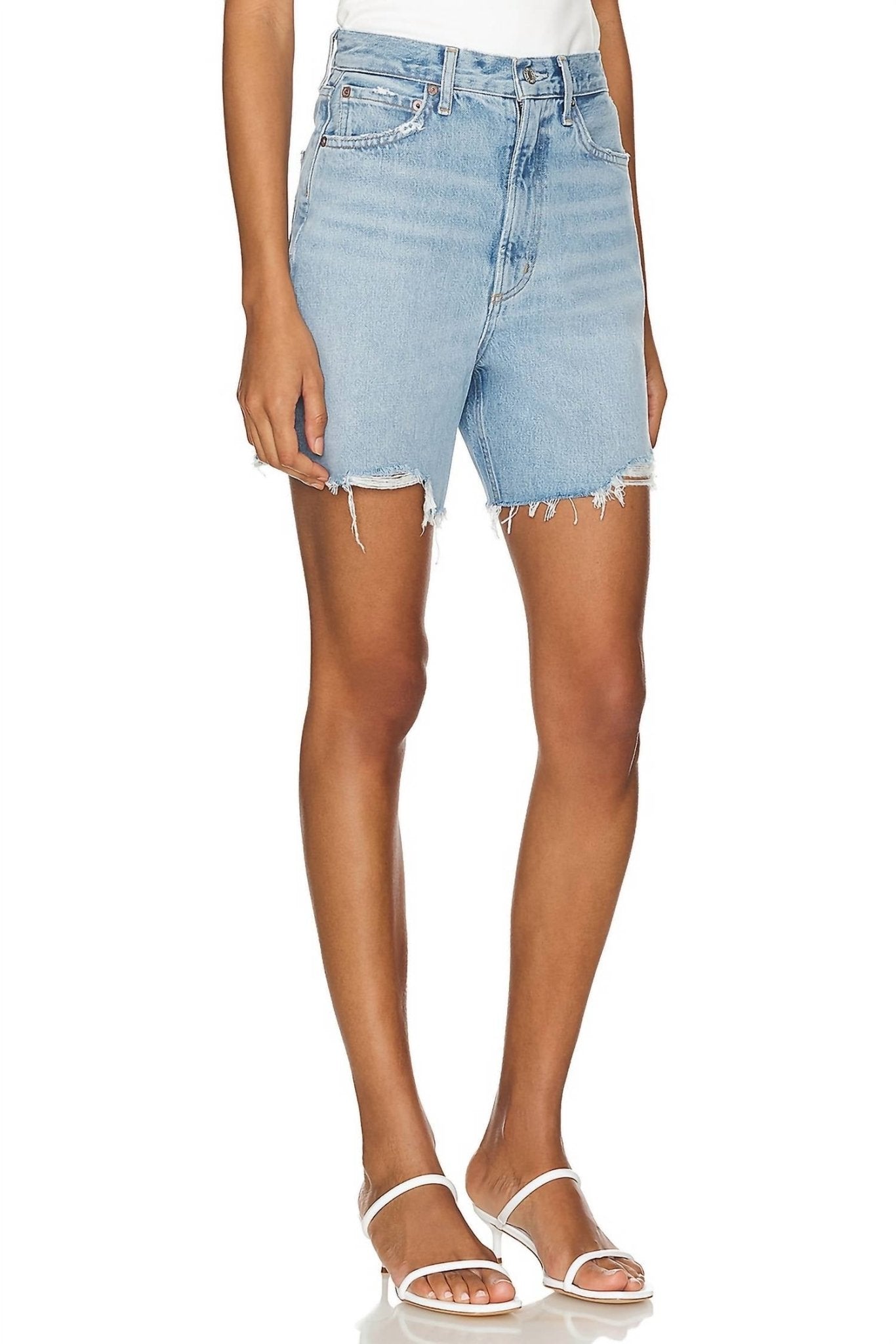 Agolde - Stella Short - blue - clothing - denim