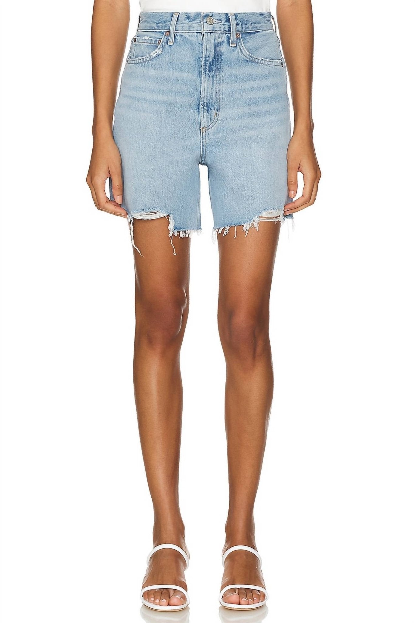 Agolde - Stella Short - blue - clothing - denim