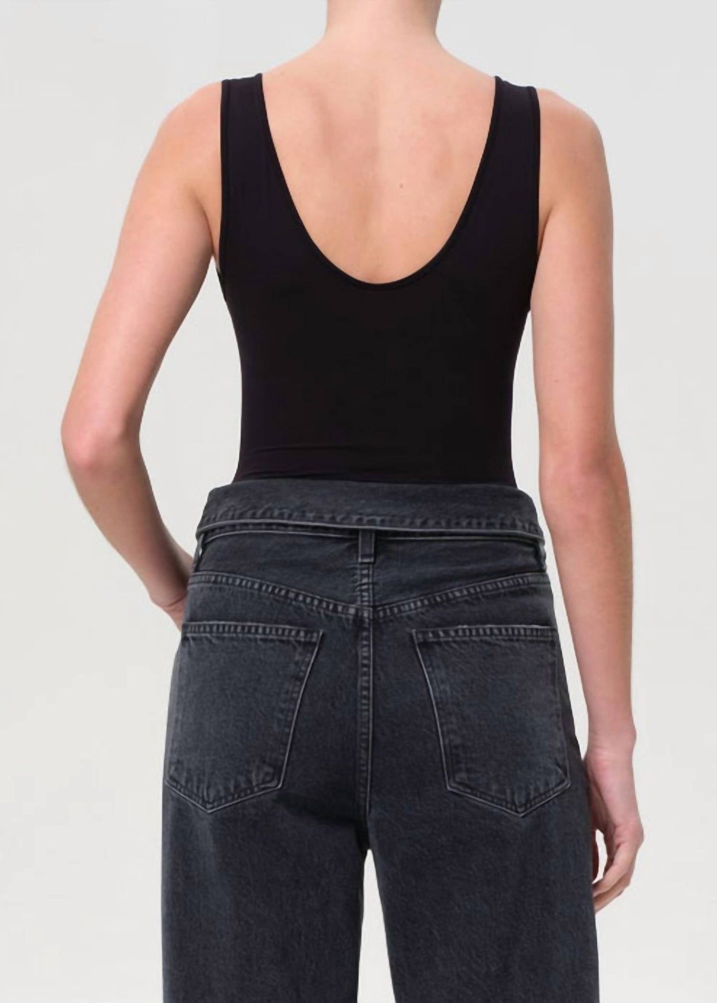 Agolde - Tora Tank Bodysuit - black - bodysuits - clothing