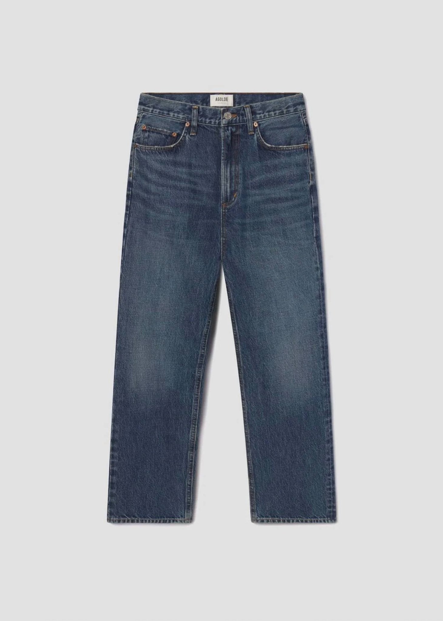 Agolde - Valen Mid Rise Jean - blue - clothing - denim