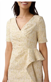 Aidan Mattox - V-Neck Sheath Dress