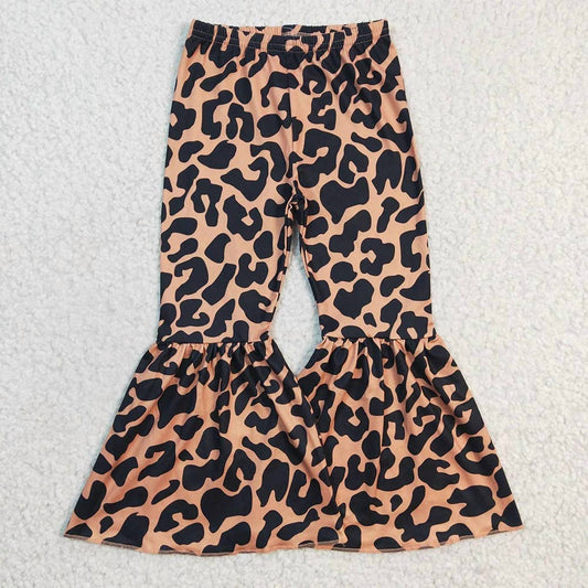 Aier Wholesale - Girl's Cheetah Print Pants - animal - bottoms - brown