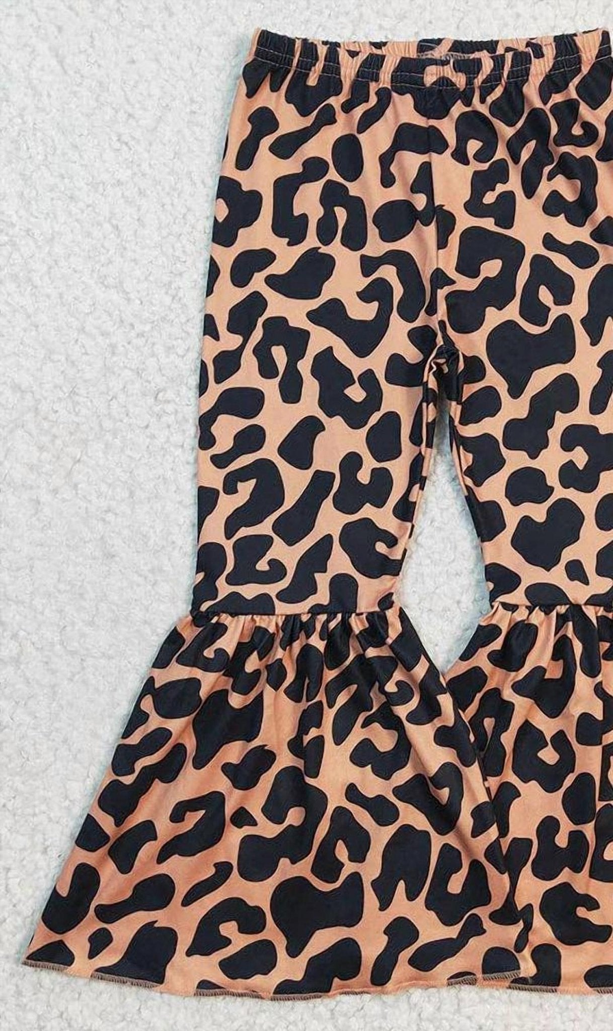 Aier Wholesale - Girl's Cheetah Print Pants - animal - bottoms - brown