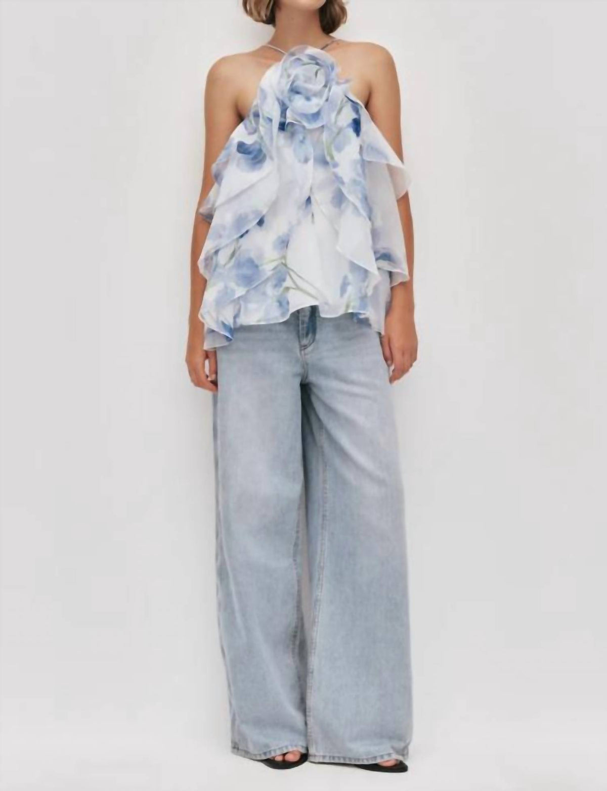 Aje. - Pandorea Halter Neck Layered Top