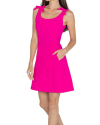 Akalia - Aria Bow Sleeveless Mini Dress