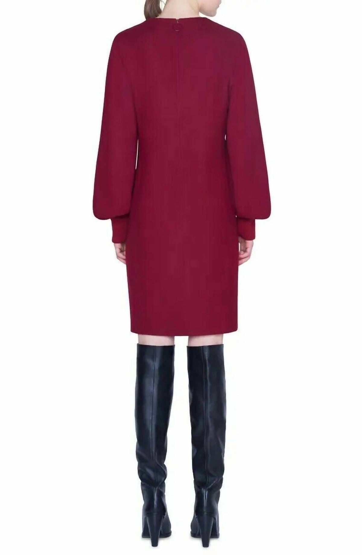 Akris Punto - Long Balloon Sleeve Wool Mini Dress