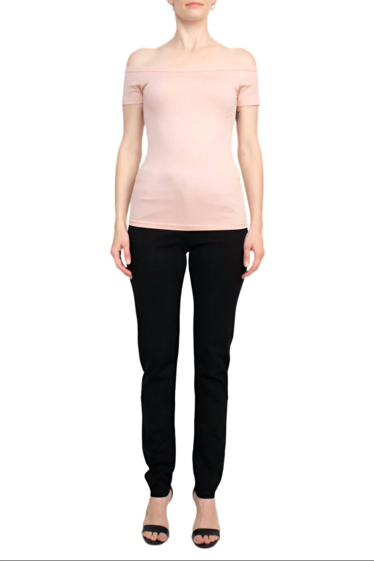 Alberto Makali - Off The Shoulder Solid Spandex Top