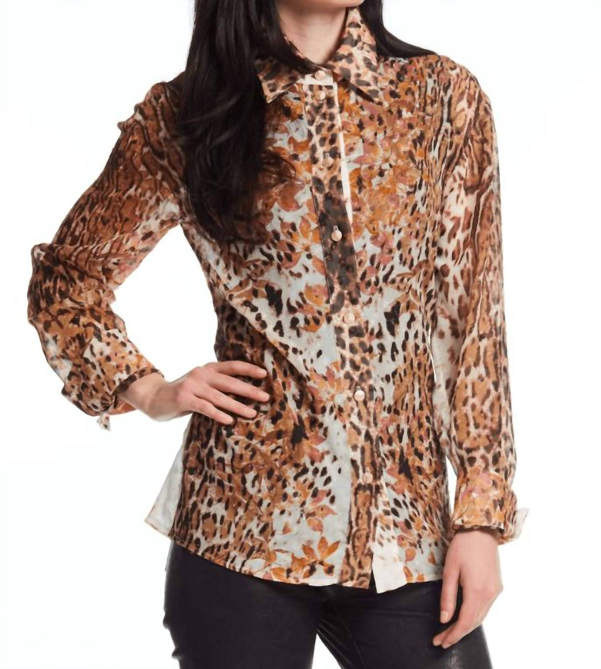 Alberto Makali - Rust Button Down Shirt Top