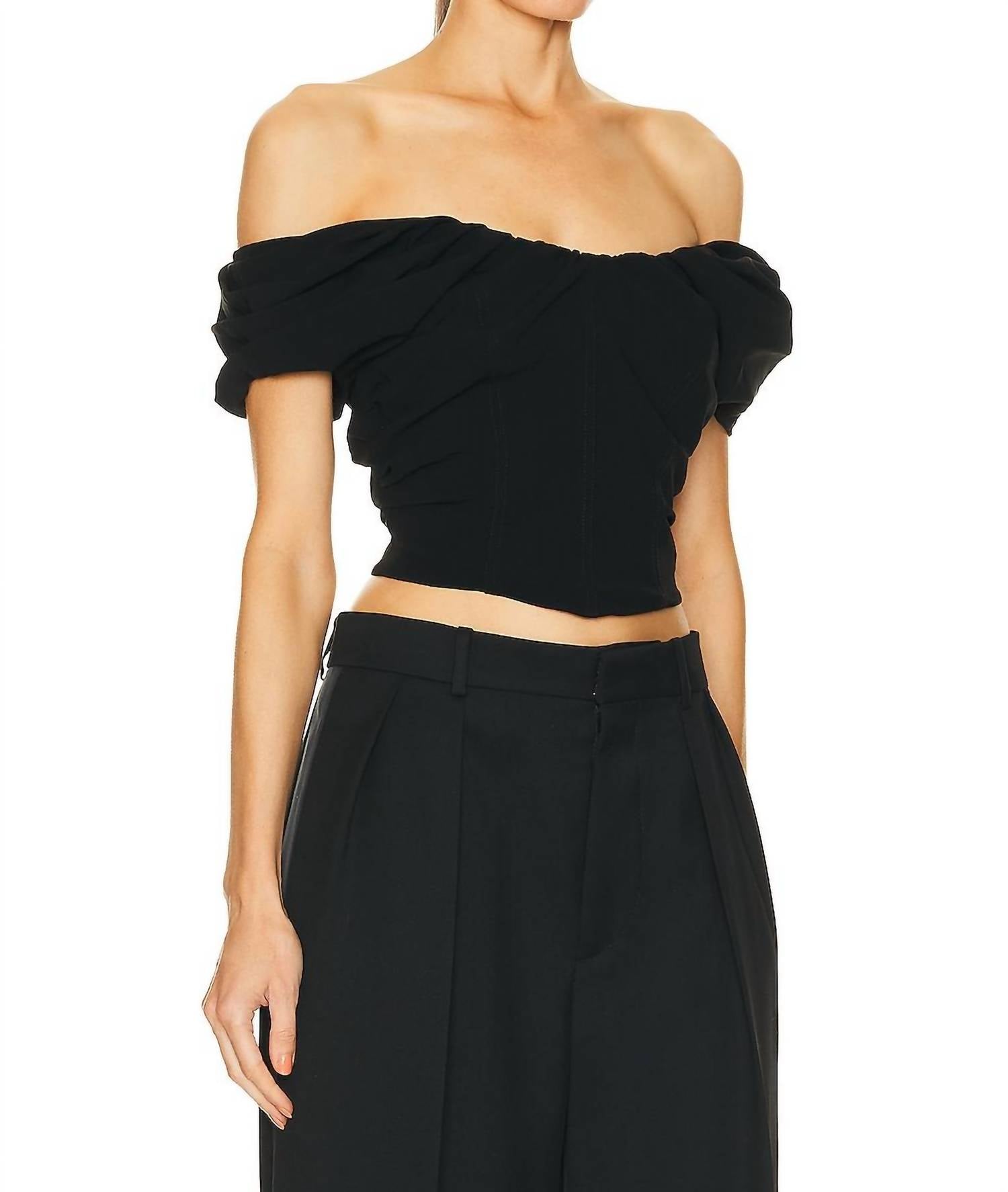 A.L.C. - Nora Top - black - clothing - crop - tops