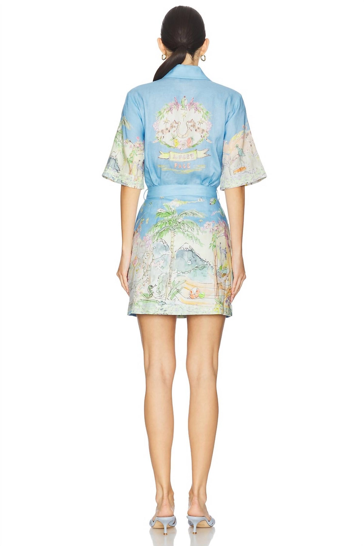 Alemais - Anouk Short Sleeve Collared Mini Dress