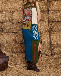 Alemais - Lasso Patchwork Knit Dress