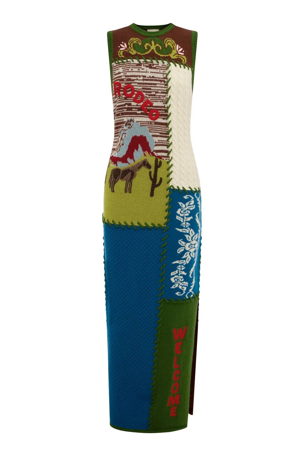 Alemais - Lasso Patchwork Knit Dress