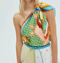Alemais - Lemonis Silk Scarf - accessories - green - scarves