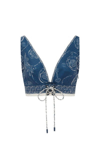 Alemais - Lucky Lace Up Cropped Bralette Top