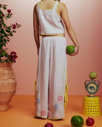 Alemais - Olivia Embroidered Top - beige - clothing - linen