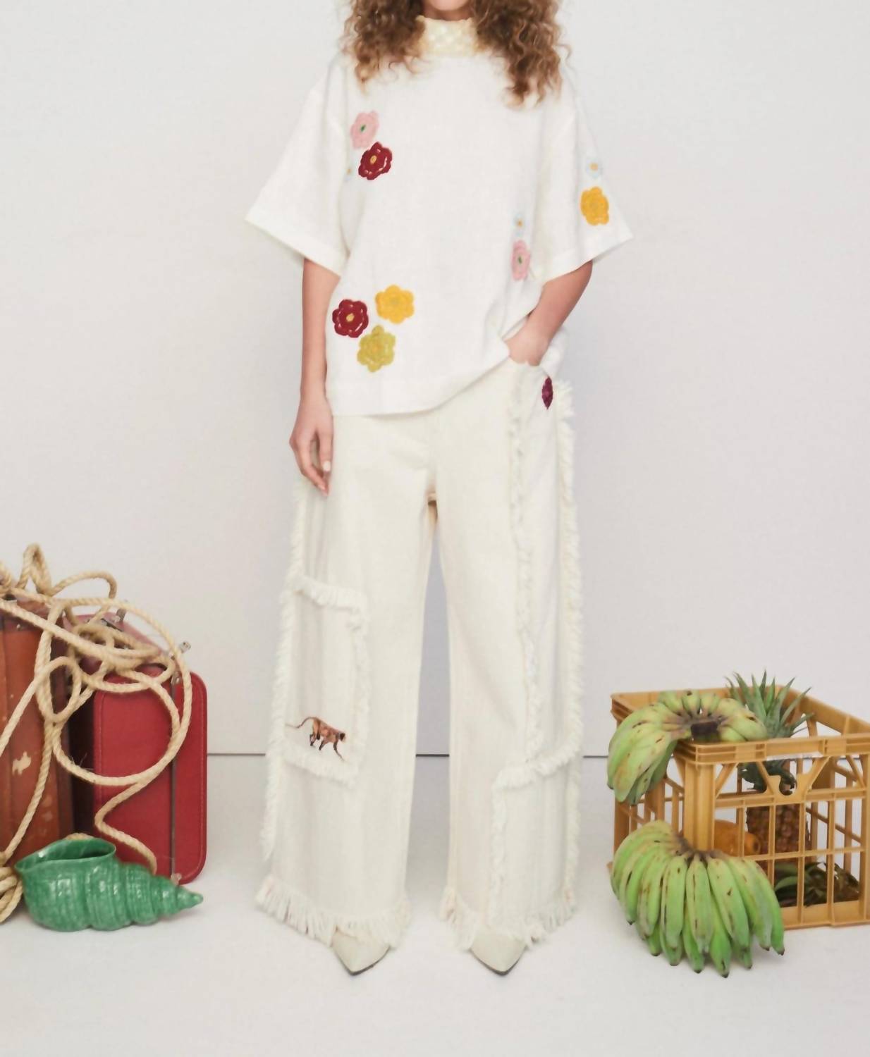 Alemais - Penelope Embroidered Top - blouses - clothing - floral