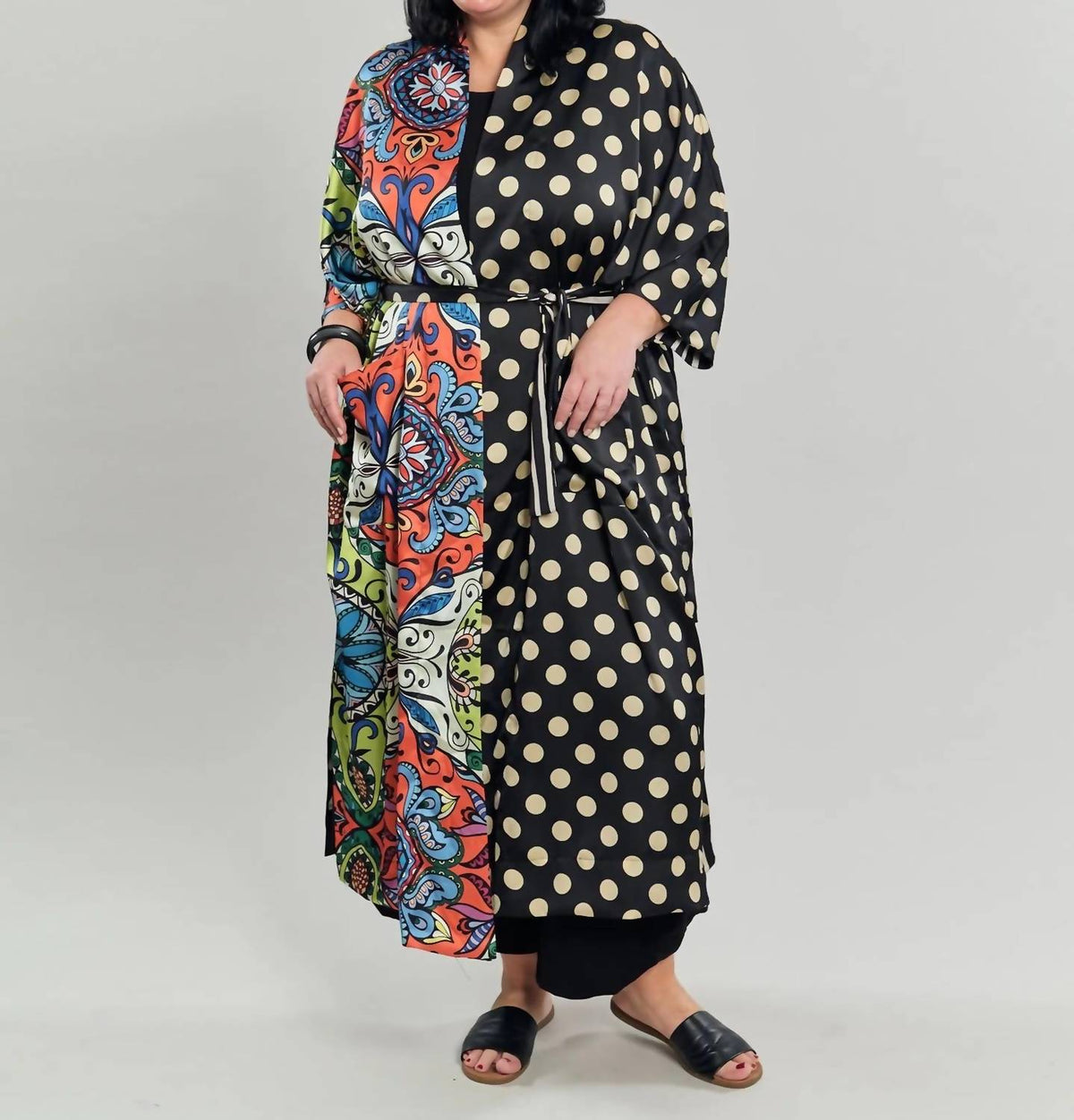 Alembika - Paisley Dot Long Kimono Jacket