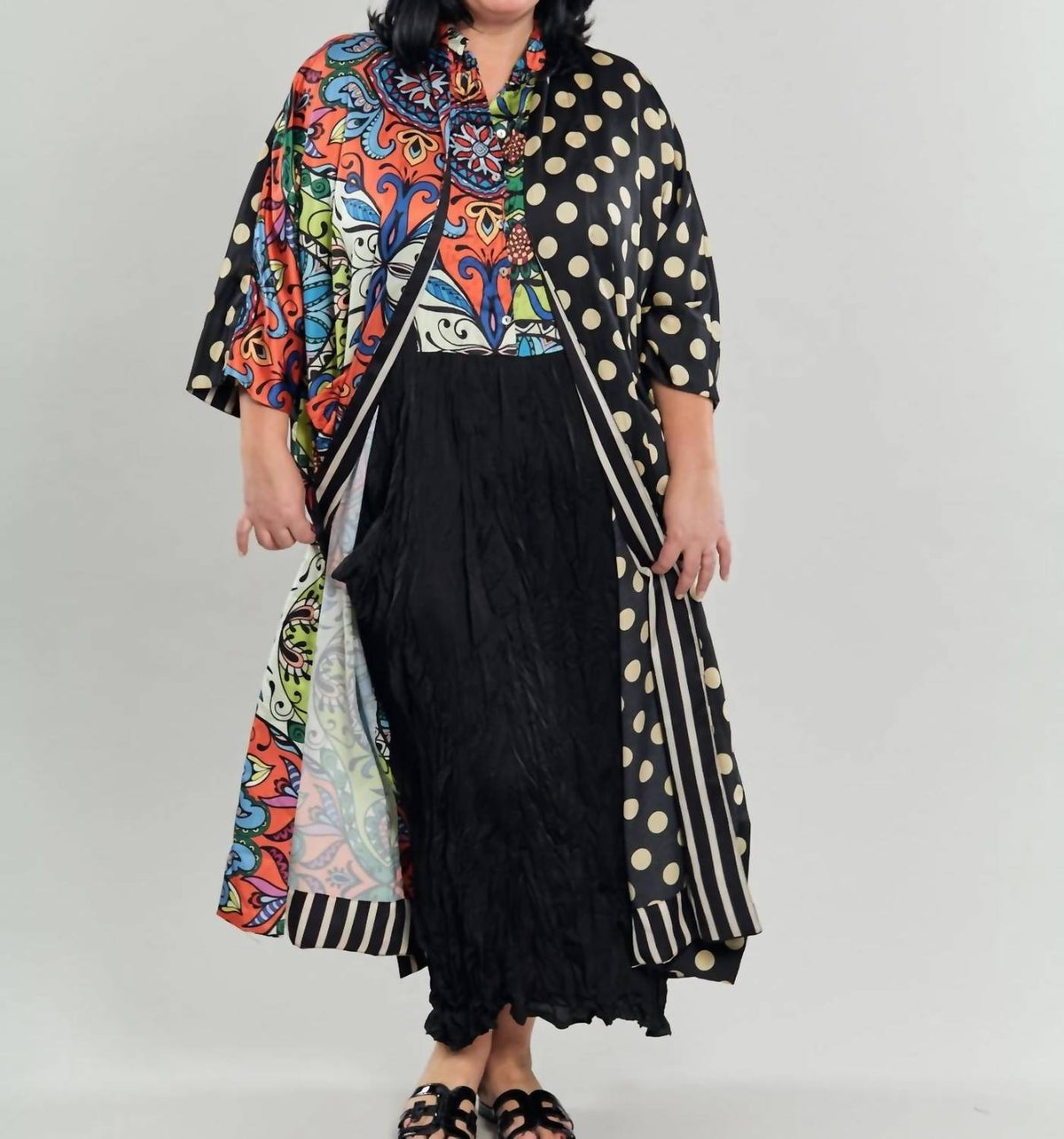 Alembika - Paisley Dot Long Kimono Jacket