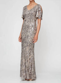 Alex Evenings - Cold Shoulder Sequin Gown