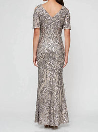 Alex Evenings - Cold Shoulder Sequin Gown