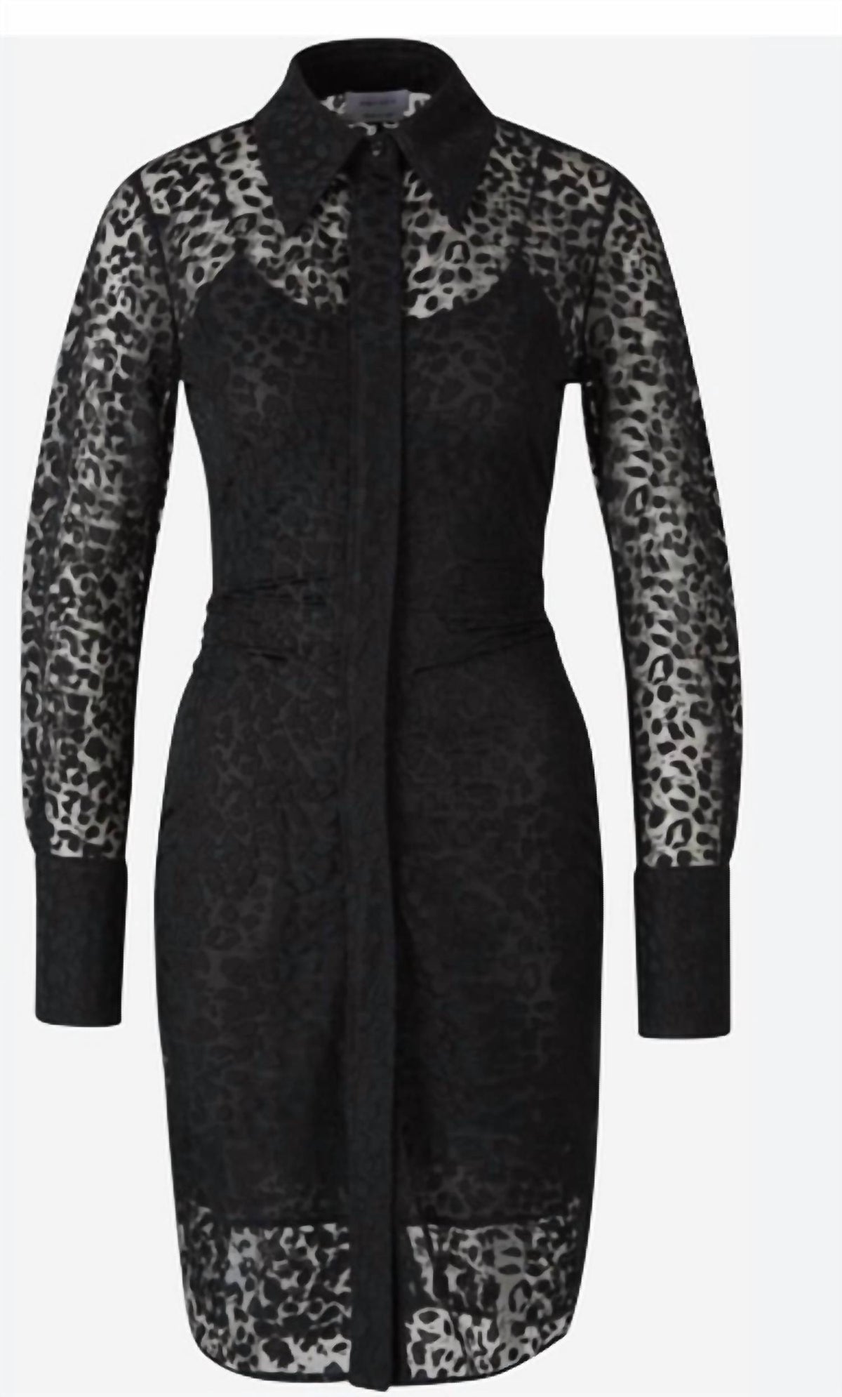 Alexander Mcqueen - Leopard Devore' Jersey Day Dress