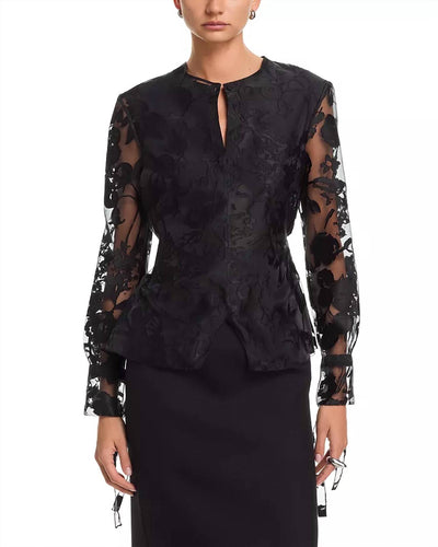 Alexander Mcqueen - Long Sleeve Jacquard Blouse