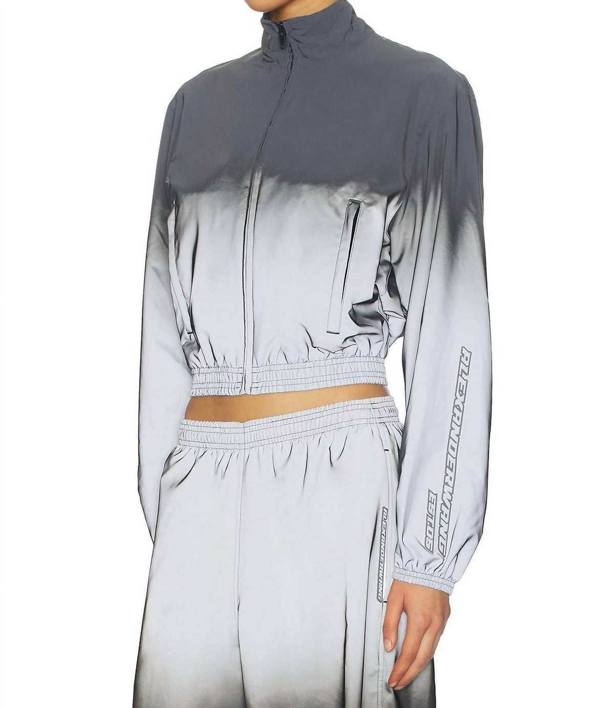 Alexander Wang - Reflective Shrunken Track Jacket