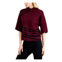 Alfani - High-neck Rayon Blend Elbow Length Sweater