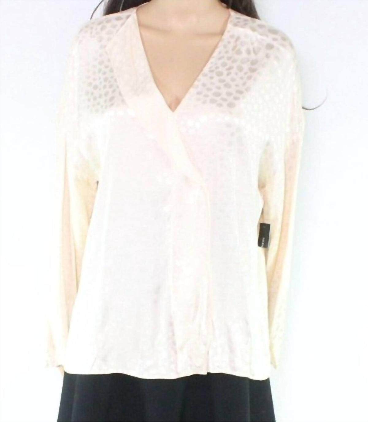 Alfani - V-neck Long Sleeves Blouse