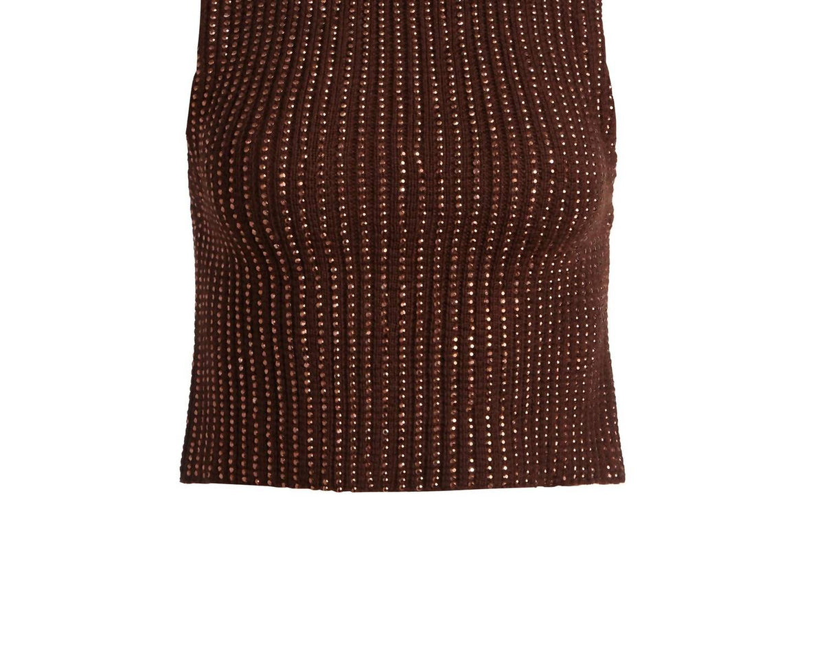 Alice + Olivia - Alma Shell Sweater With Heatset Stones