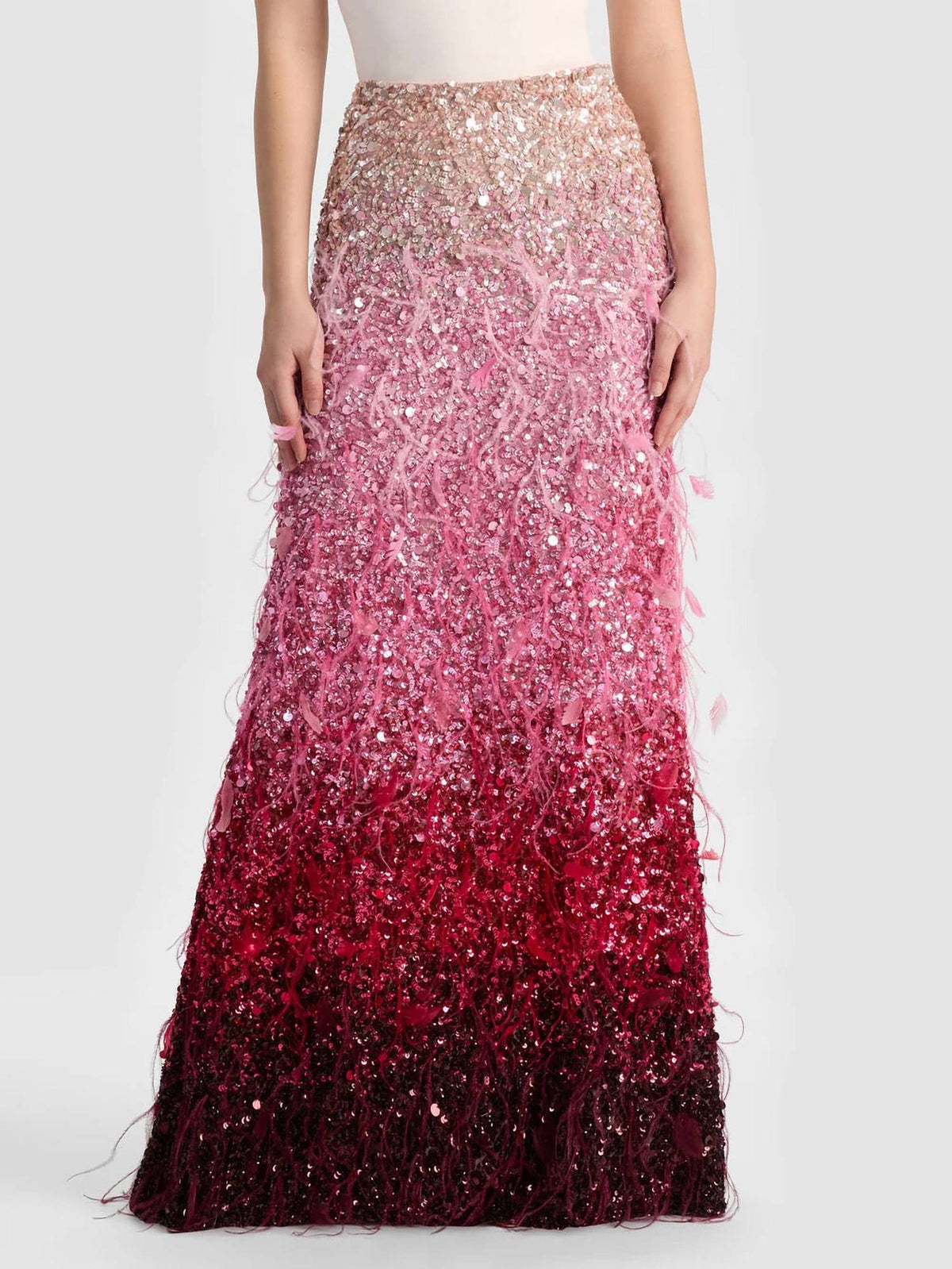 Alice + Olivia - Ashton Feathered Skirt