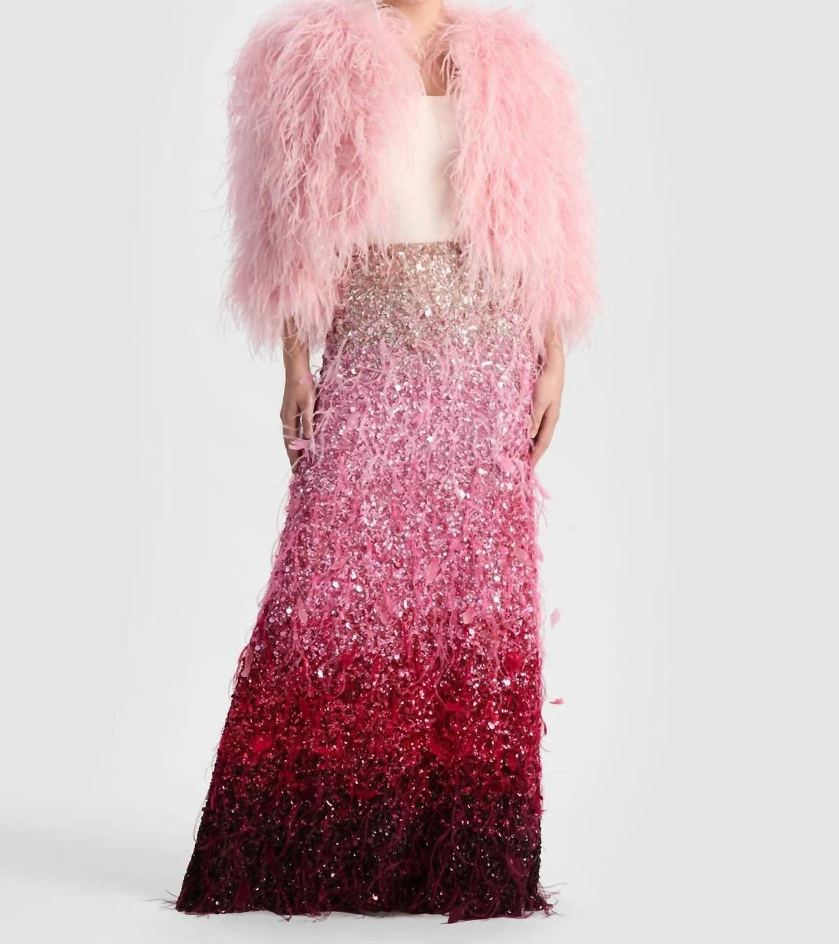 Alice + Olivia - Ashton Feathered Skirt