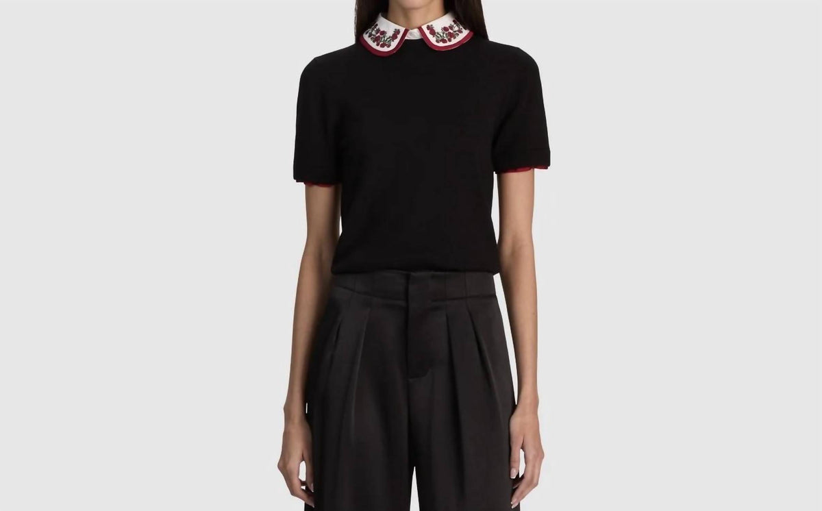 Alice + Olivia - Aster Collared Pullover