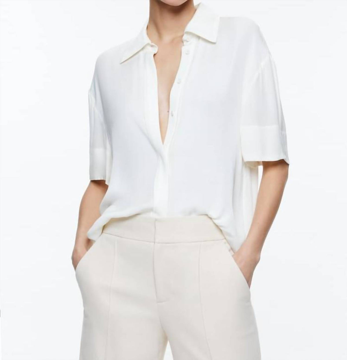Alice + Olivia - Brady Oversized Button Down Shirt