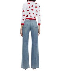 Alice + Olivia - Daroda Kiss Crewneck Cropped Cardigan - cardigans - clothing - graphic