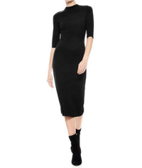 Alice + Olivia - Delora Fitted Midi Dress - black - clothing - dresses