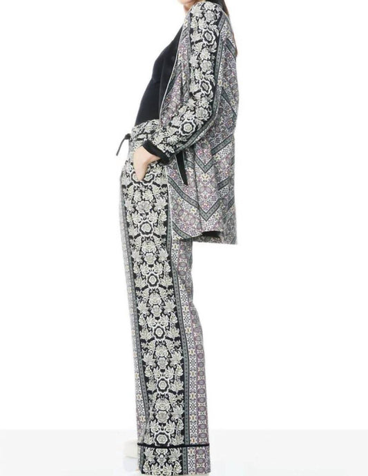 Alice + Olivia - Dream Castle Lincoln Piped Drawstring Waist Blazer - black - blazers - clothing