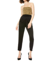 Alice + Olivia - Jeri Embellished Jumpsuit - clothing - gold - jumpsuits