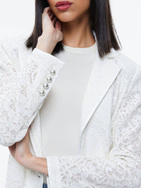 Alice + Olivia - Judith Sheer Lace Notch Blazer