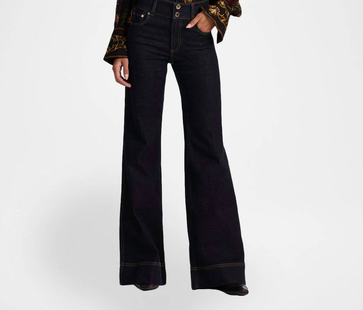 Alice + Olivia - Marion Floral Mock-neck Blouse