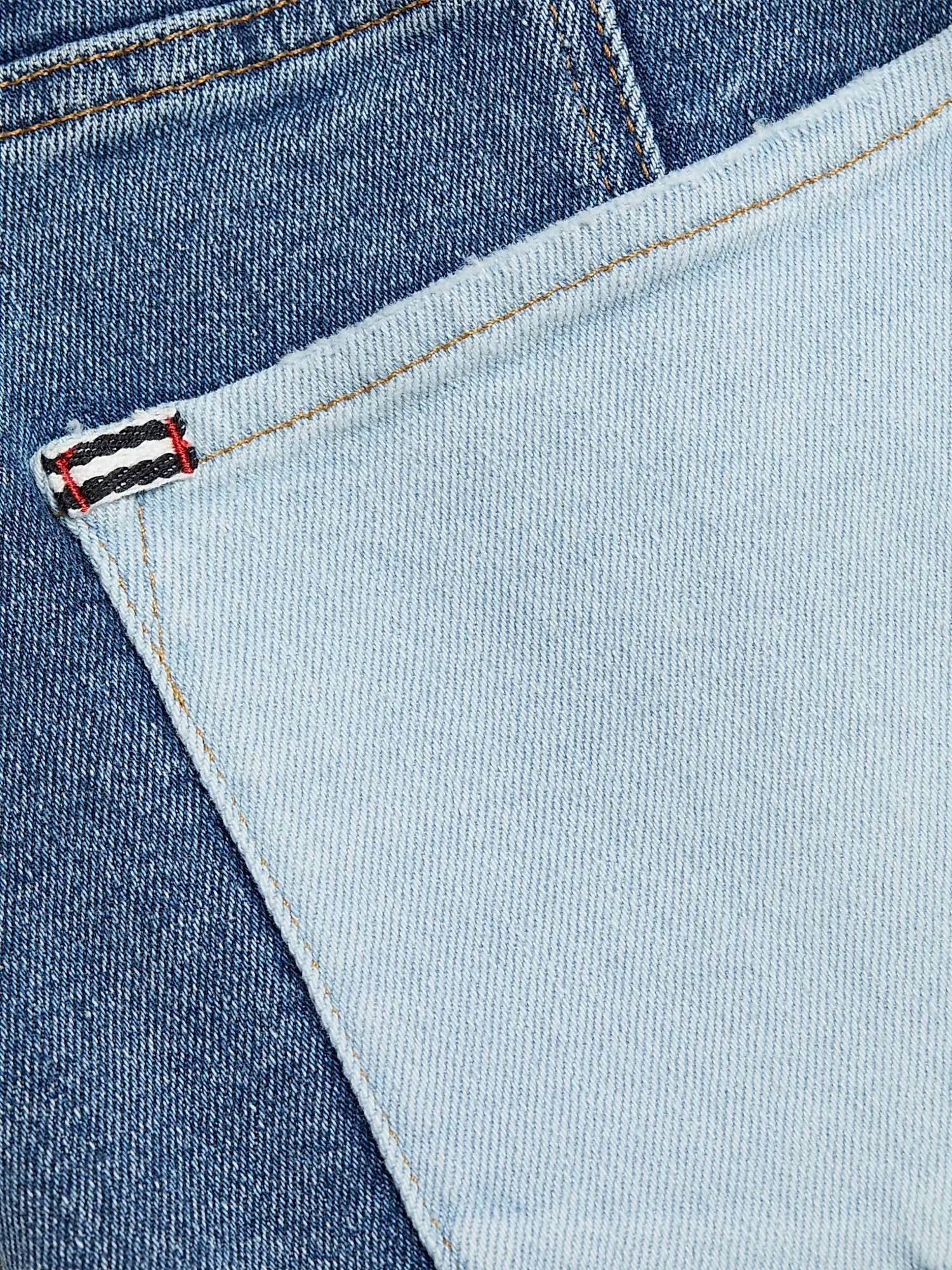 Alice + Olivia - Rye Low - rise Two - tone Denim Maxi Skirt - blue - clothing - cotton - blend