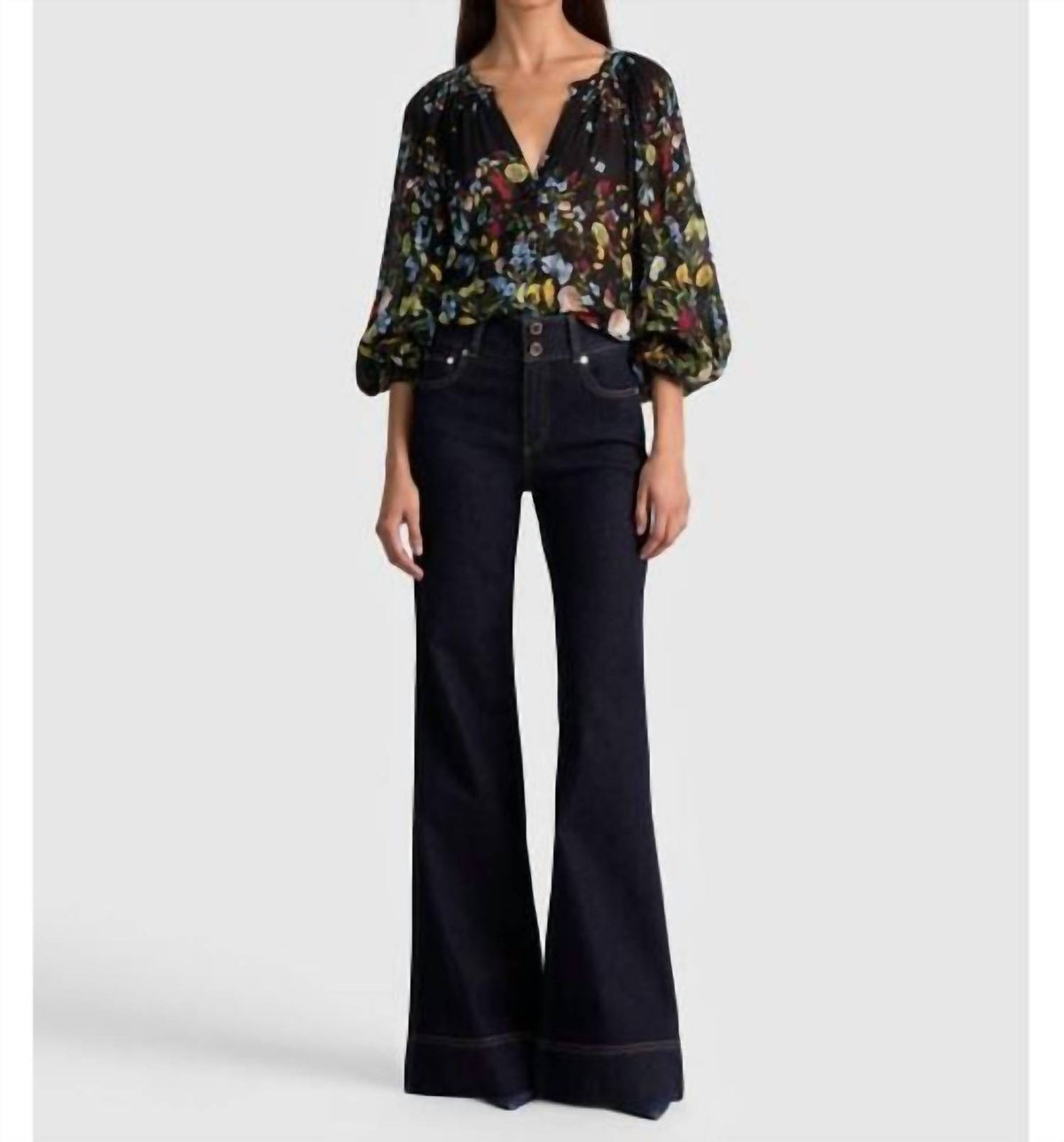 Alice + Olivia - Thalia Long Sleeve Button Down Blouse